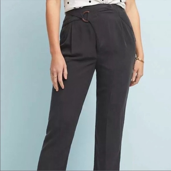 Anthropologie Cupro Wrap Pants Black Small - Picture 6 of 14